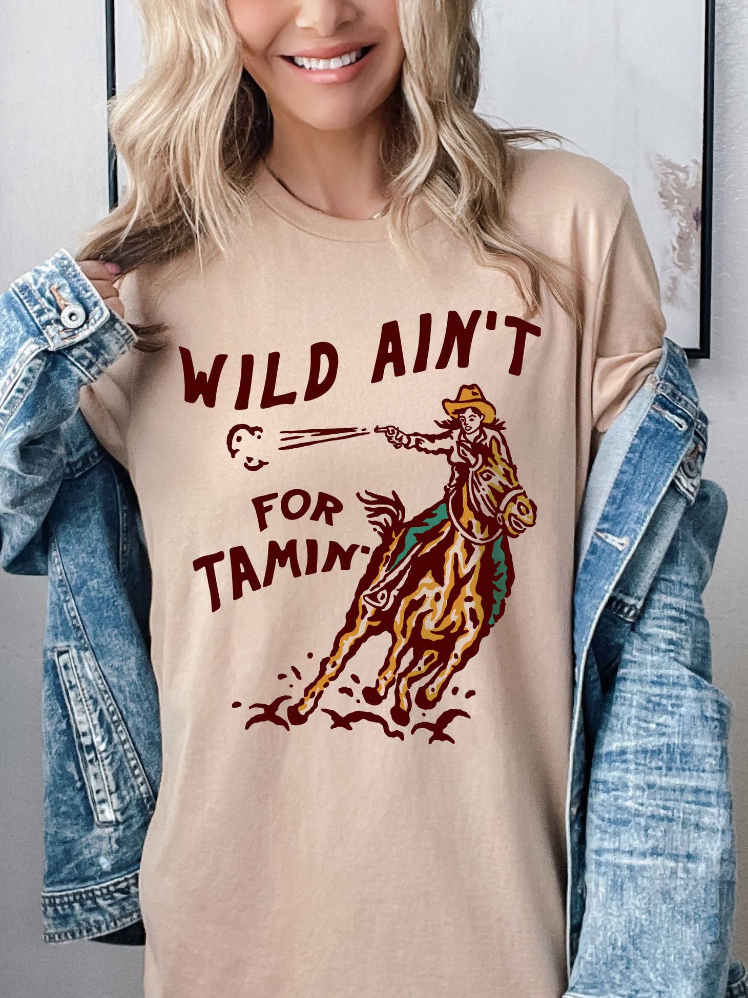 Wild Ain't For Tamin Western Tee