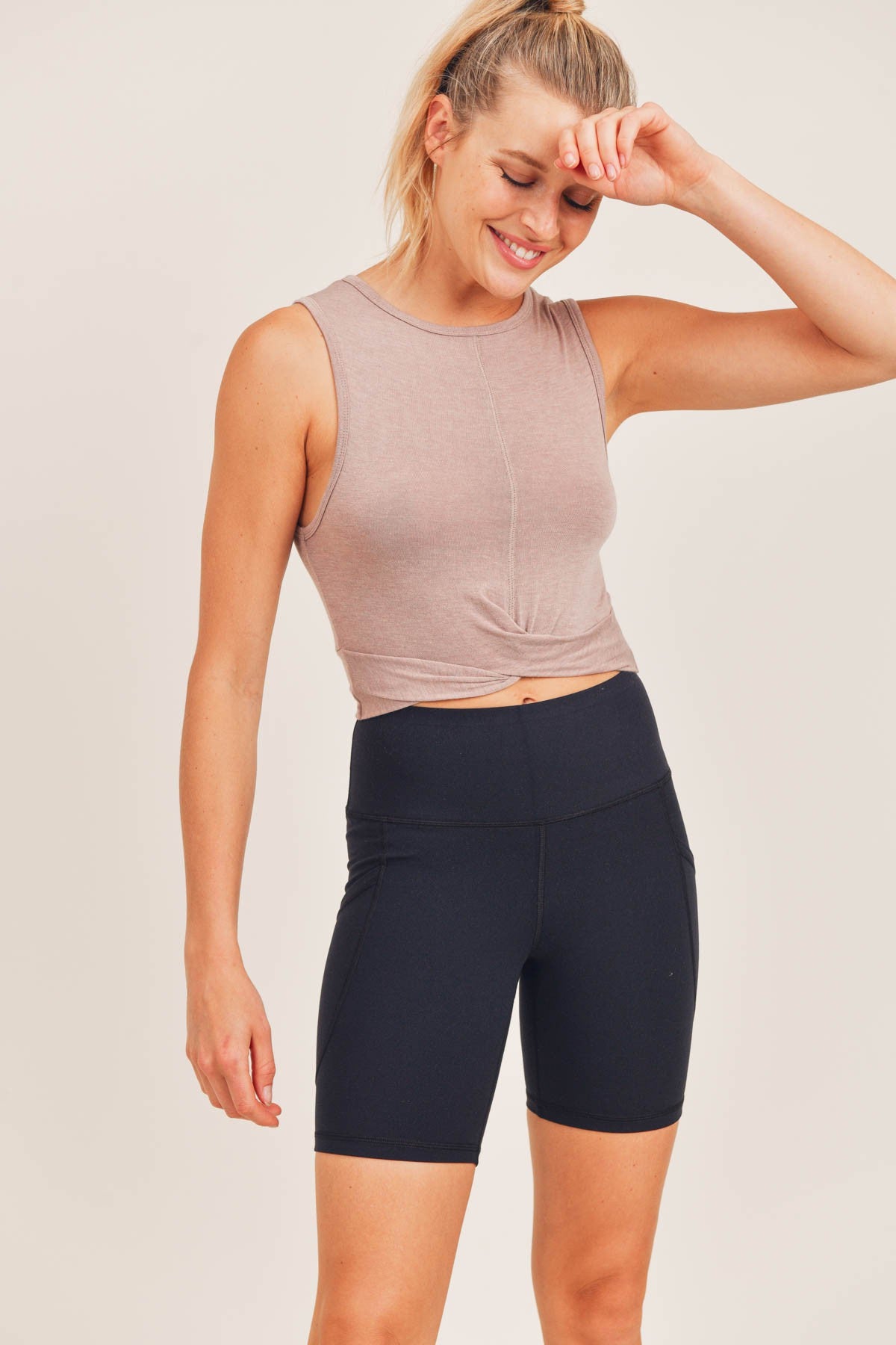 Cropped athleisure tank