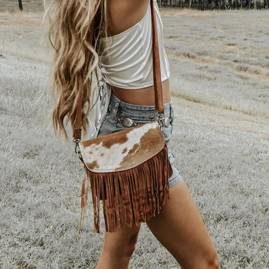 Sadie Cowhide Crossbody