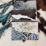 Embossed Leather Cowhide Wristlet