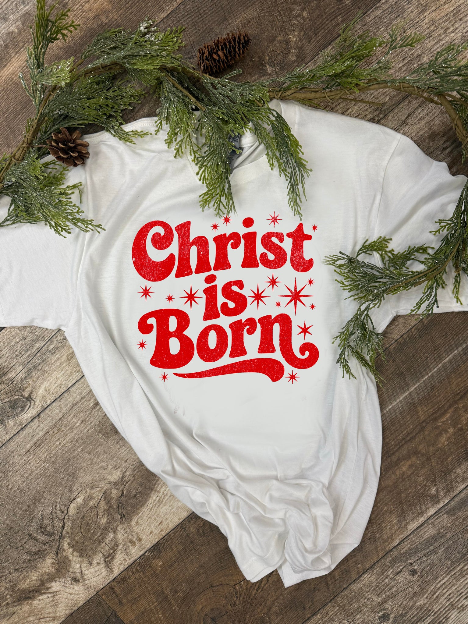 Jesus Is Born Lettering Christ is Born Graphic – Ground North Boutique
