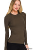 Ribbed Round Neck Tee