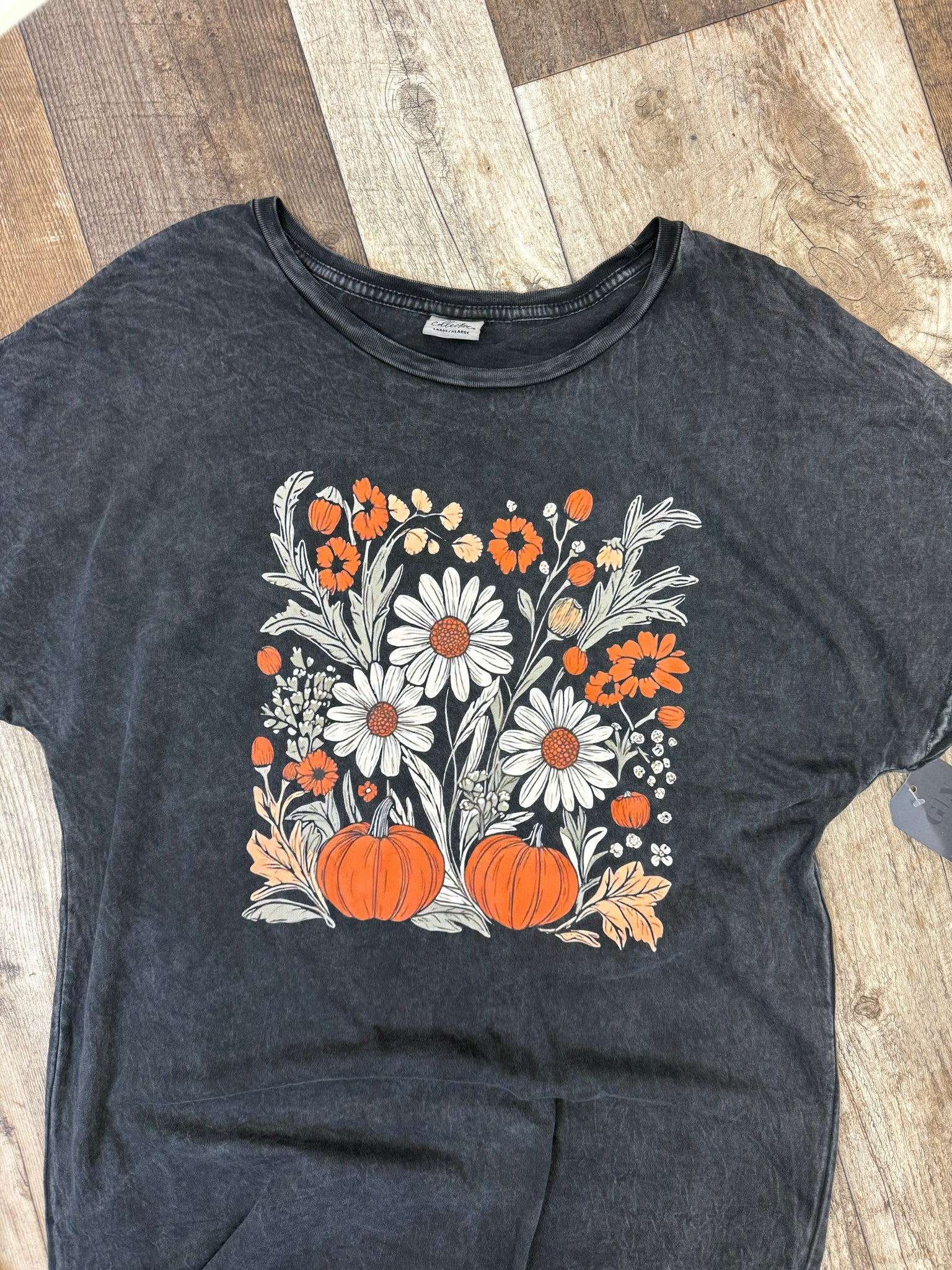 Floral & Pumpkin Fall Graphic Dress