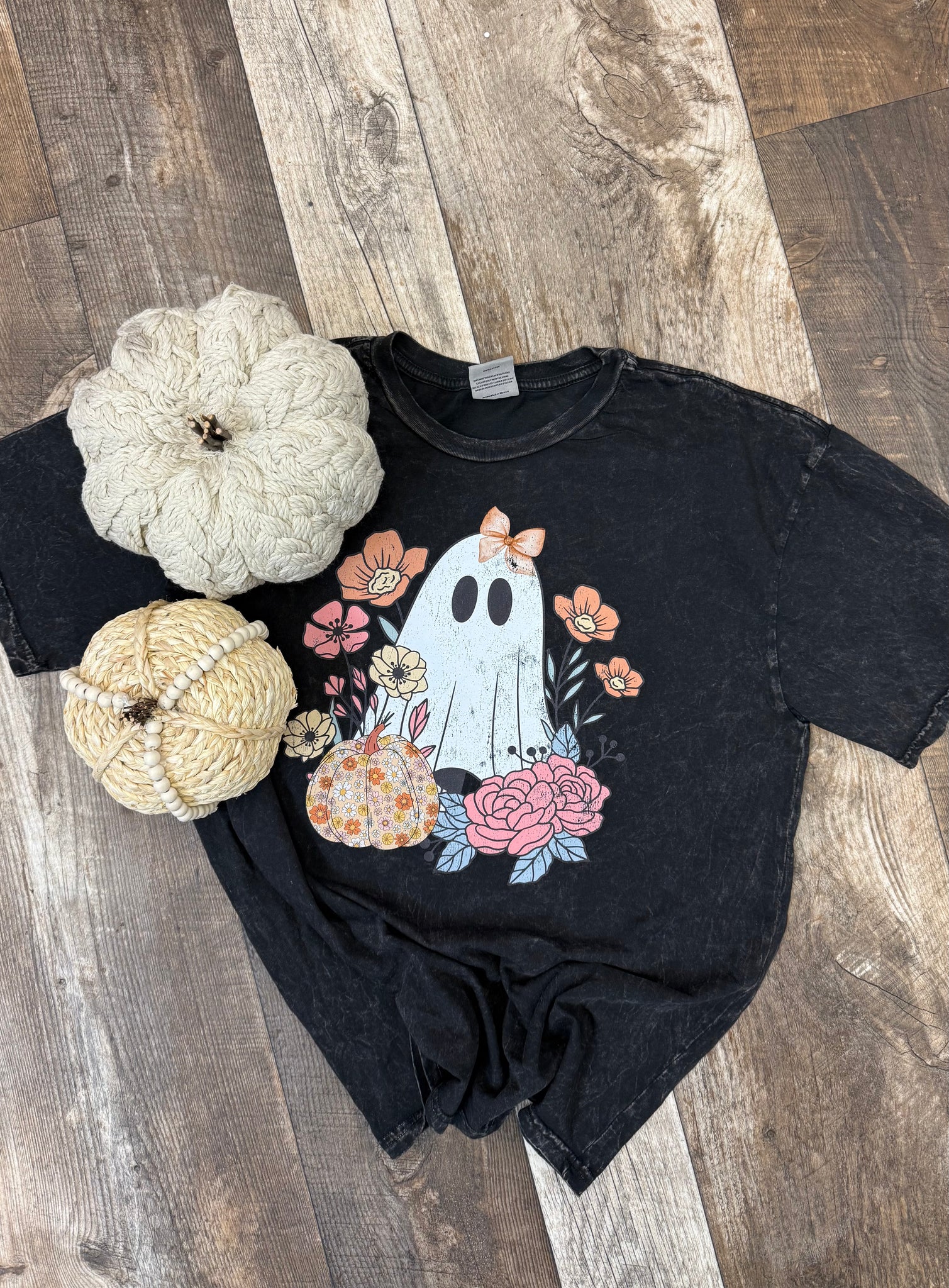 Fall Floral Ghost Graphic