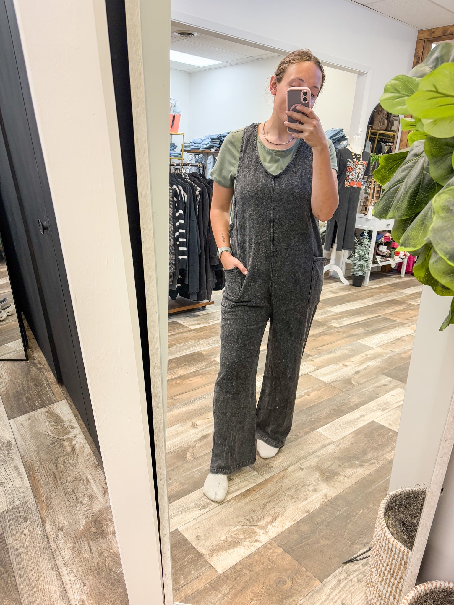 Mineral Washed Lounge Jumpsuit