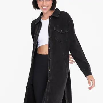 Twill Longline Shacket
