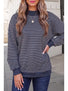 Striped Mock Neck