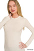 Ribbed Round Neck Tee