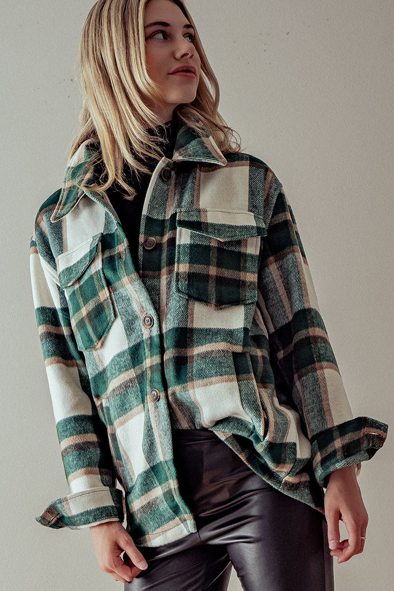 Shacket plaid flannel