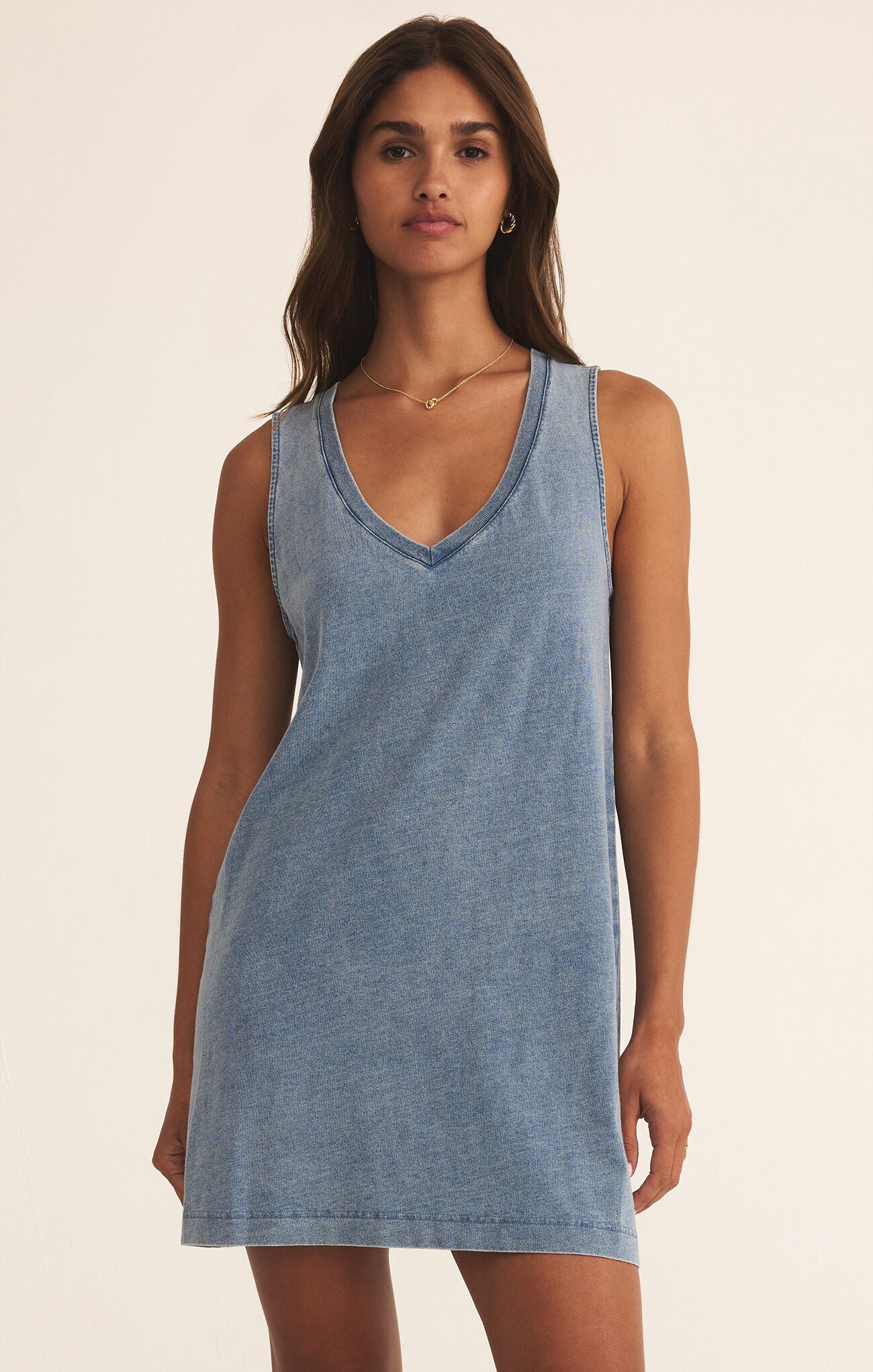 Z Supply Sloane V-Neck Denim Dress