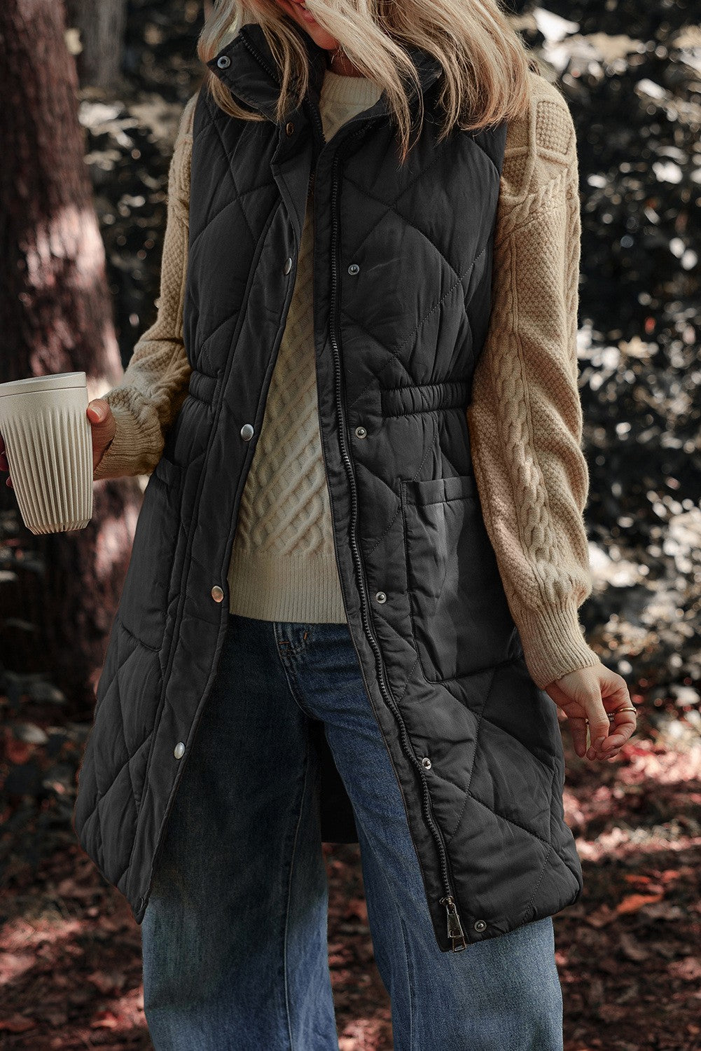 Vest long puffer