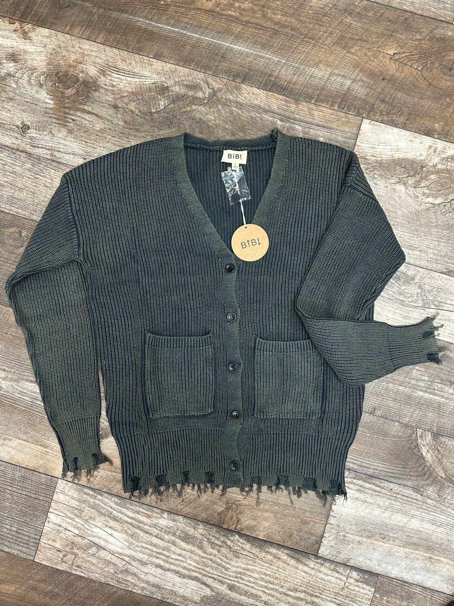 Cardigan v-neck vintage wash