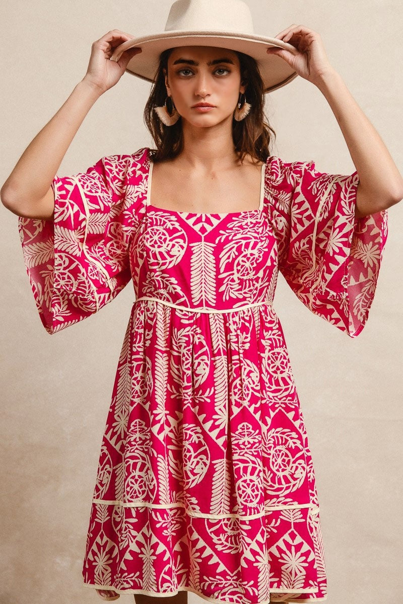 Dress aztec printed