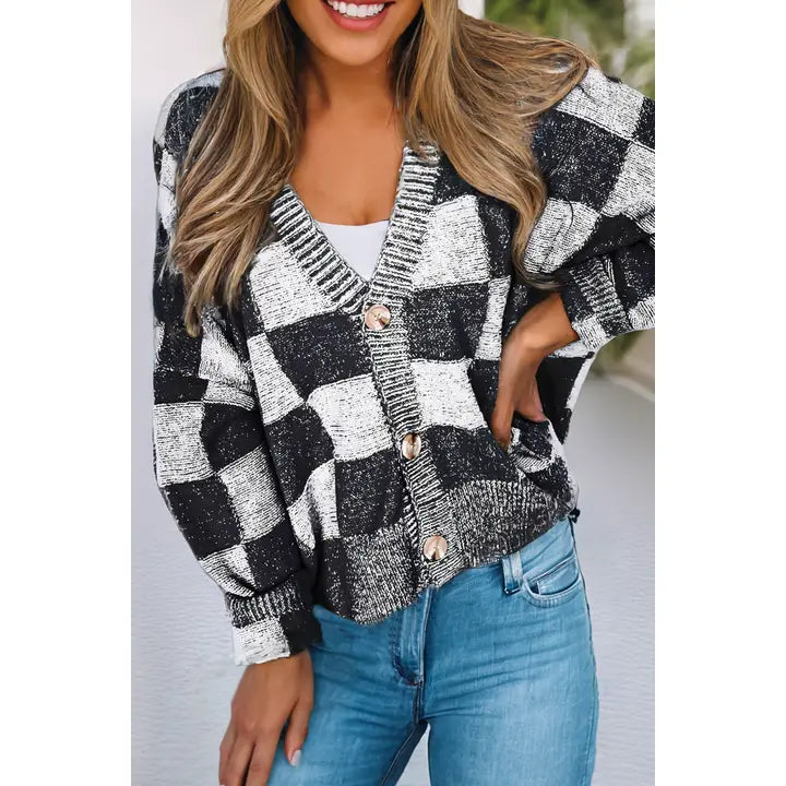 Cardigan checkered