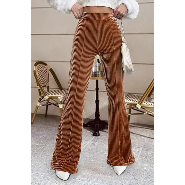 Pants corduroy high waist