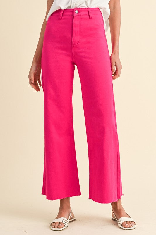 Stretch cropped denim