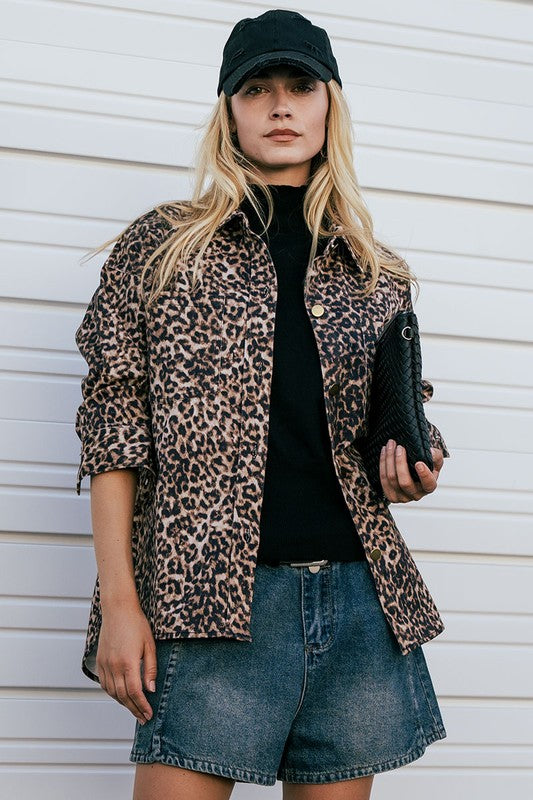 Jacket leopard print