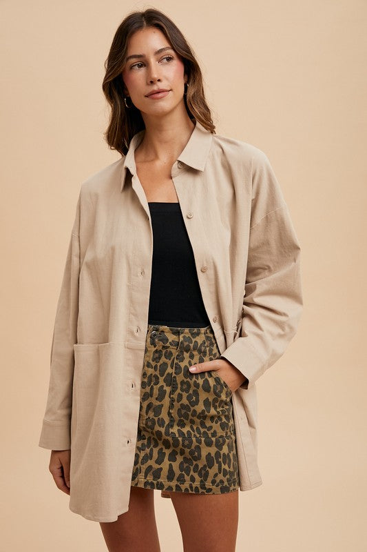Leopard cargo mini skirt