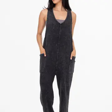 Mineral Washed Lounge Jumpsuit