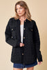 Shacket quilted button