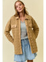 Shacket quilted button