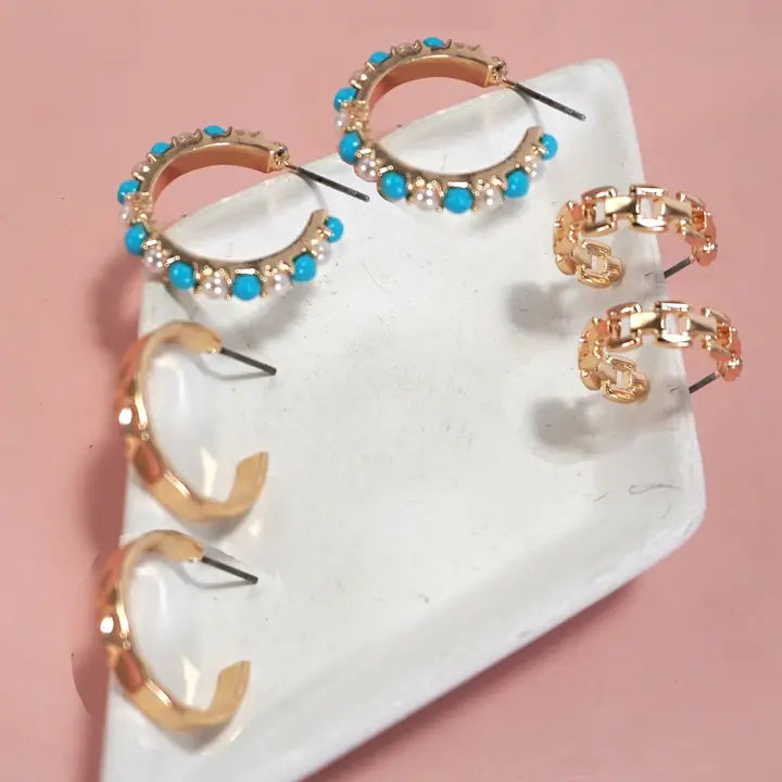 Trio Hoop Earring Set