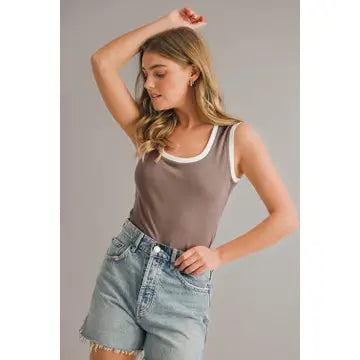 Rbbed knit tank