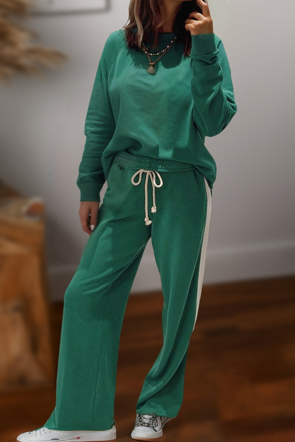 Varsity Drawstring Pants Set