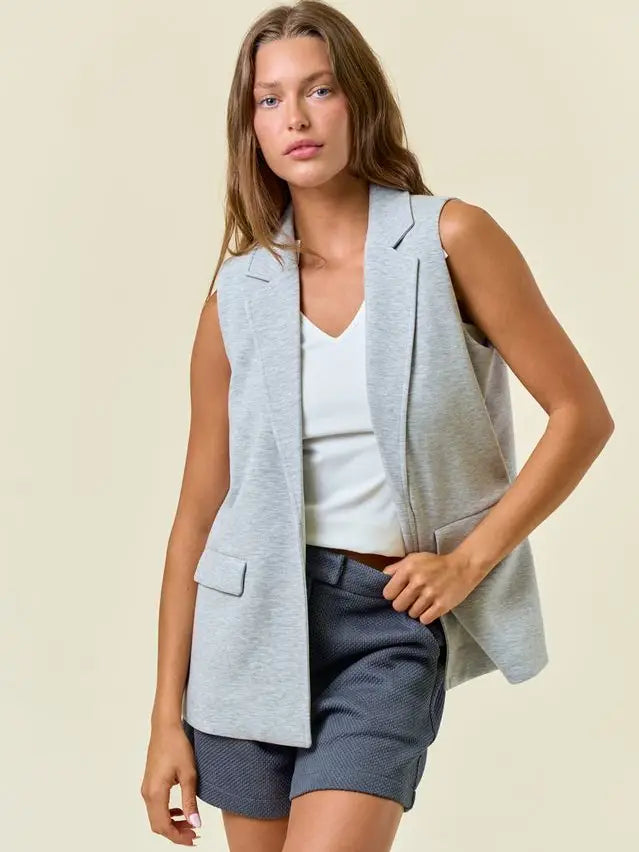 Knit Open Front Long Vest – Ground North Boutique