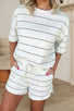 Stripe Tee Short Set